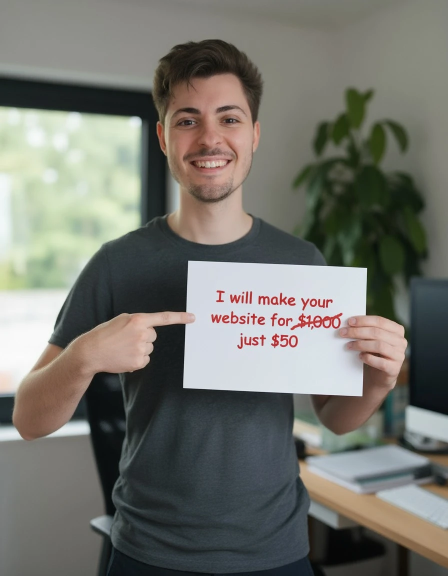 Cheap, Professional & Affordable website design for just $50, photo of George's one website for just $50usd deal.